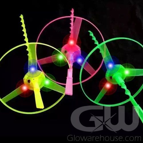 Light Up LED Spinning Flyer Toy Glowarehouse