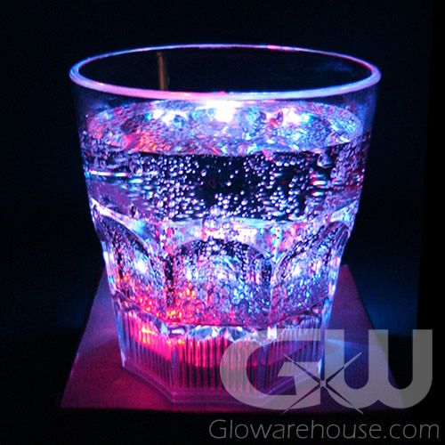 Lighted LED Whiskey Rock Glasses with 8 Color Settings Glowarehouse
