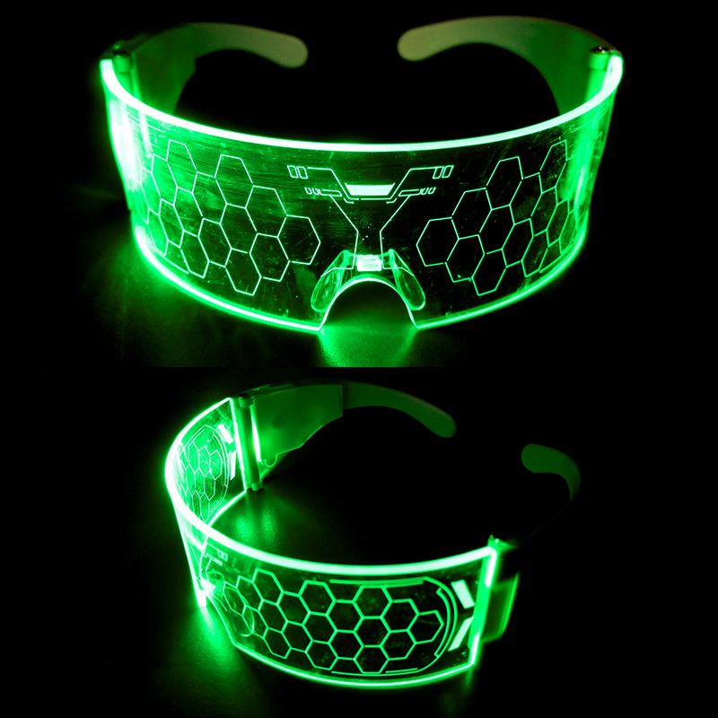 Light Up Cyber Visor Glasses with 7 Color Modes