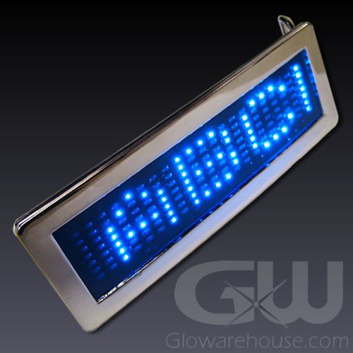 Programmable LED Light Text Screen Display Scrolling LED Chrome Belt Buckle
