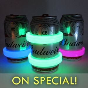 Glow Light Up Beer Cans