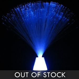 Fiber Optic Lamp with Glowing Crystal Base