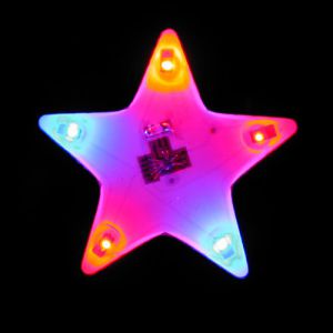 Flashing Star Light Up LED Lapel Pins Body Lights