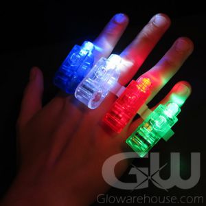 Glowing LED Flashlight Finger Rings