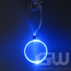 LED Glow Circle Pendant Necklace
