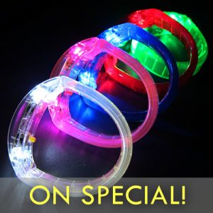 LED Light Glow Bracelets Light Up Bangle Bracelets
