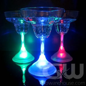Glow LED Light Margarita Glasses