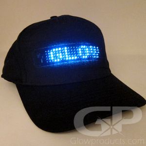 Scrolling Message LED Light Up Hat