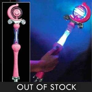 Glowing LED Princess Wands with Spinning Lights and Sound