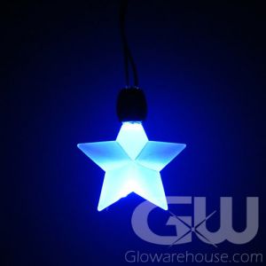 Lighted LED Star Shape Glow Pendant Necklace